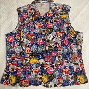 CJ Banks Button Up Womens Vest